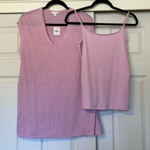 J. Jill purejill cap sleeve sweater tunic and cami set size S